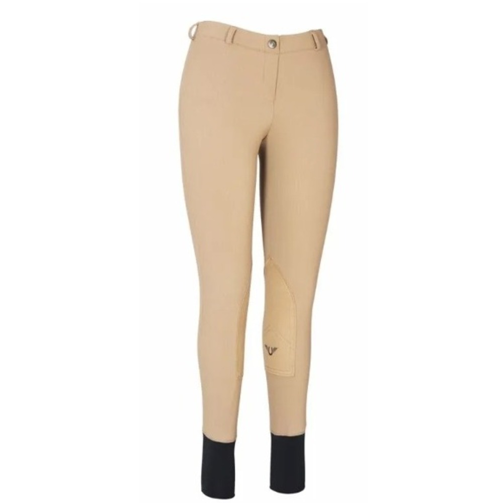 TuffRider Ribbed Lowrise Pull On‎ Breeches Taupe Equestrian Riding Pants Size 24